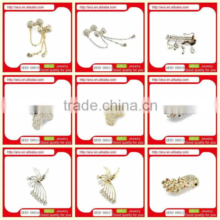 2014 fashion jewelry beauty queen crystal butterfly bow brooches