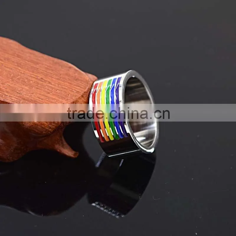 wholesale fashion jewelry custom championship rings colorful stainless steel Rings
