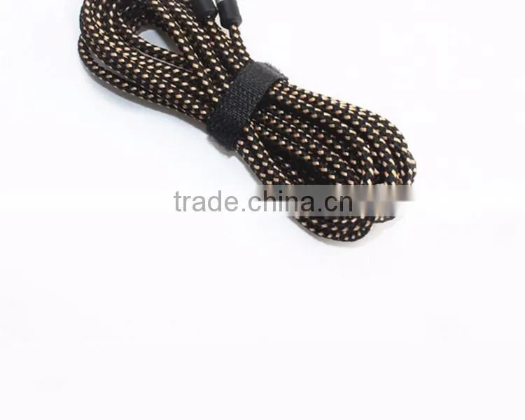 new products 2016 Quality nylon Fabric braided Aux cable 3.5mm male male colorful audio cable free samples