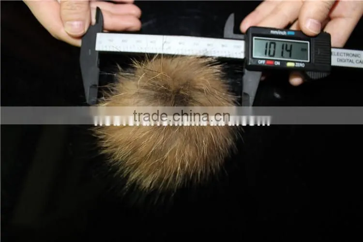 Handmade Fur Ball Real Raccoon Fur Balls Fur Pompoms For Women Winter Hat And Cap