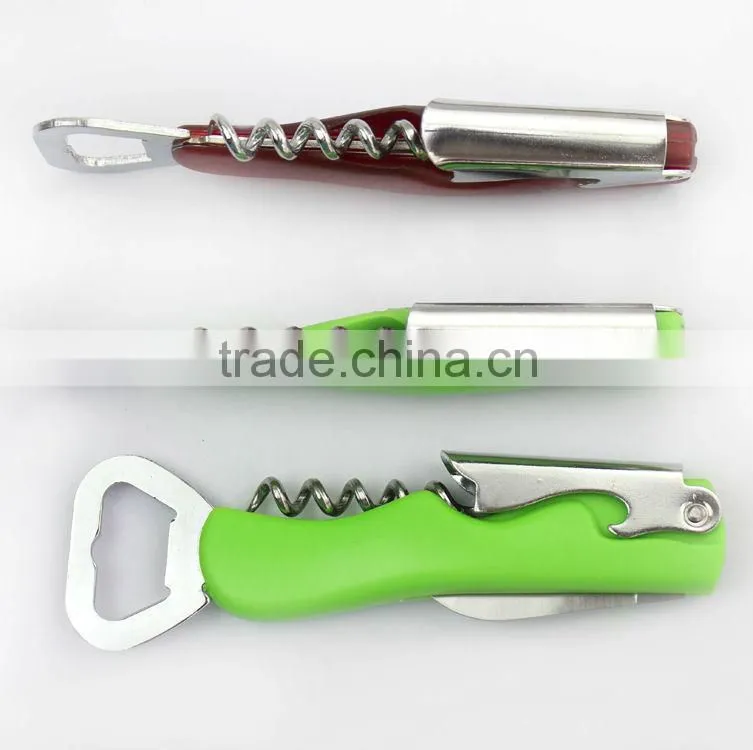 Green color corkscrew wine opener