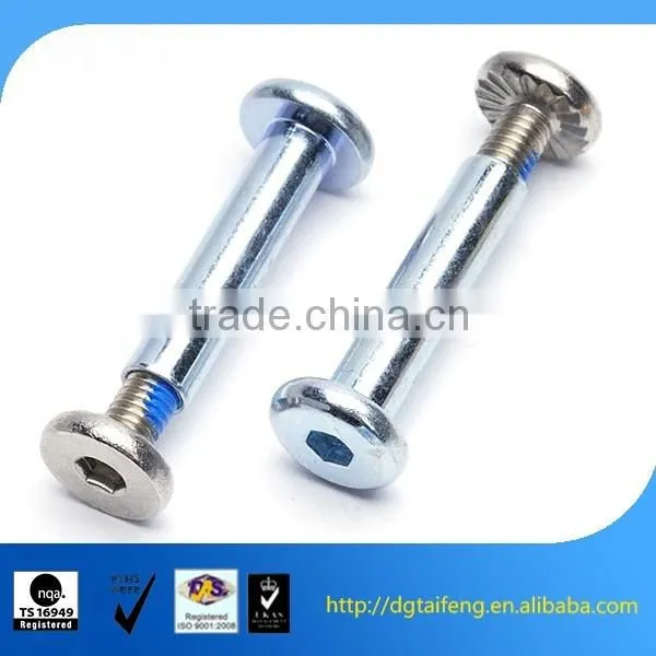 combination allen flat head male and female screw