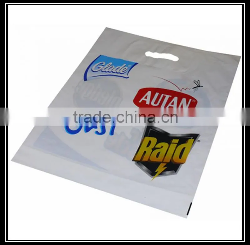 Supermarket Used Perforated Wicket Bag Printed / Plastic Shopping bag / shrinka bag