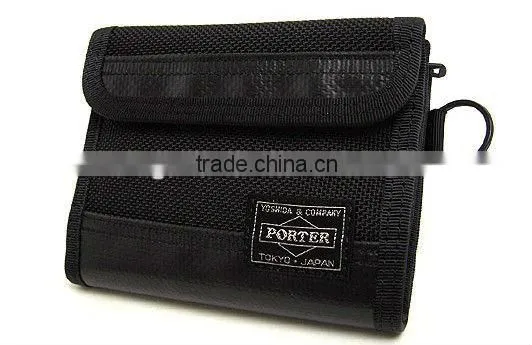2016 Best sale Promotional Good Price Polyster custom velcro bifold male wallet wholesale