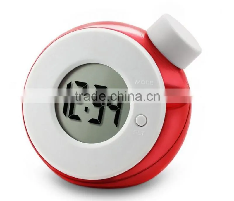 Fantastic water powered alarm clock intelligent quieten LED clock environmental water power clock without battery