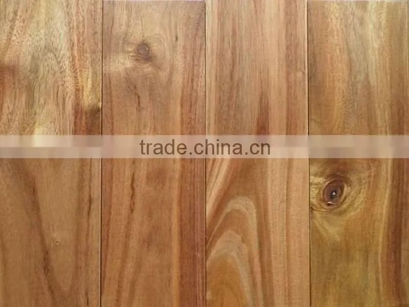 Hand scraped solid big leaf acacia wood flooring