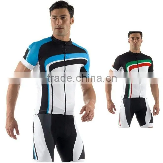Custom Men's pro team cycling jersey set OEM service