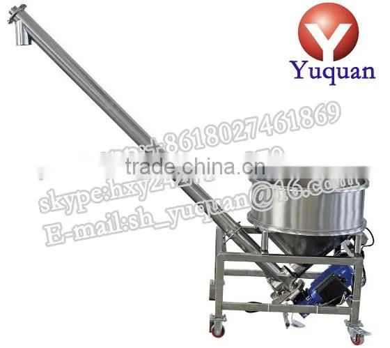 Stainless steel flexible inclined screw auger powder conveyor feeder price