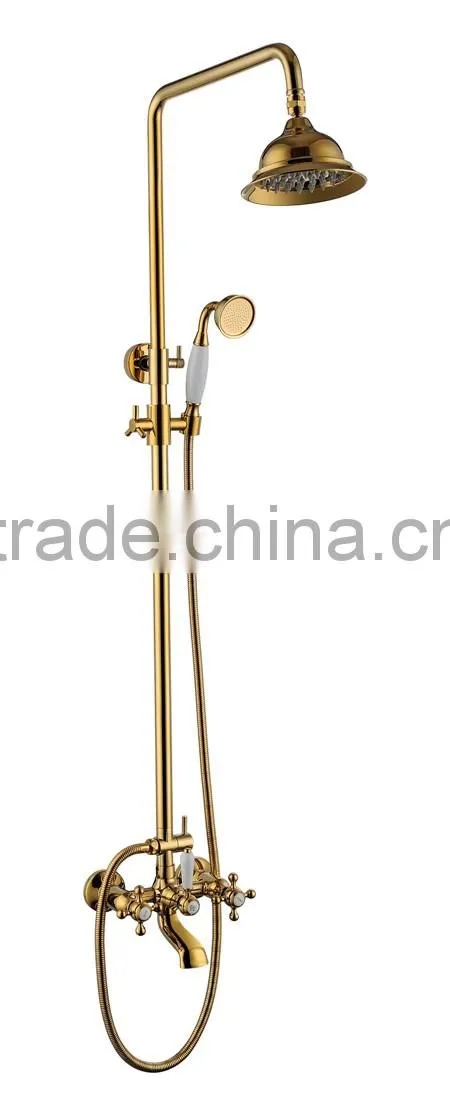 Fancy Bathroom Shower Column Set Rainfall Shower Head