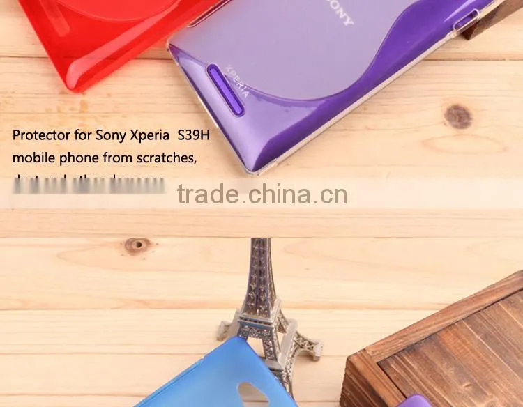 New S Line TPU Silicone Gel case for Sony Xperia C S39h Cheap Price TPU S Line Back Cover Case for Sony Xperia C S39h C2305
