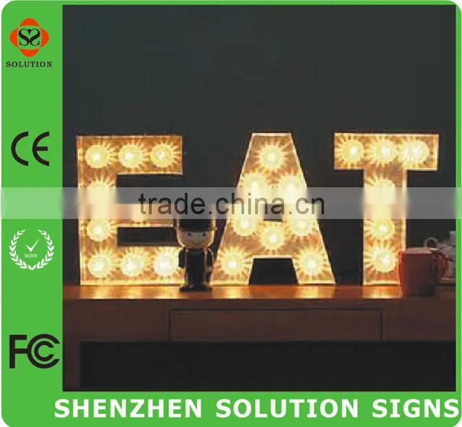 direct factory of fairground and wedding site water proof decorative metal LED 3D letter