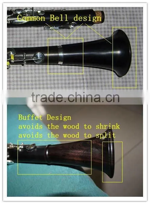 Professional ebony 4 rings G key Clarinet