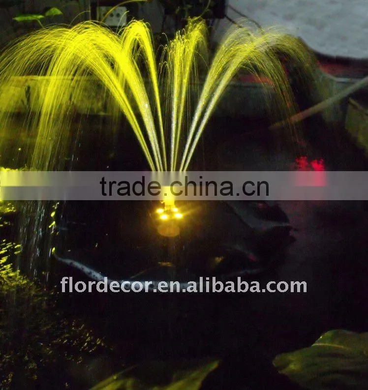 Solar fountain kit with LED lightings