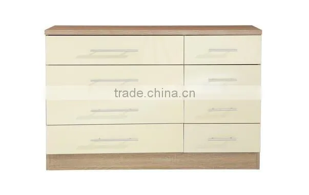 Home Use Wood Vienna Four plus Four Drawer Chest Cabinet