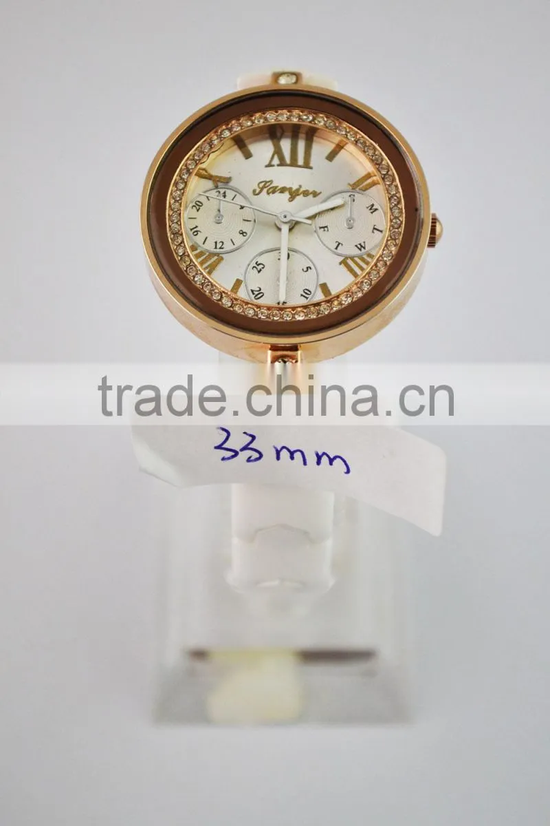 Clear Luxury Ceramic Lady Watch Fashion Stainless Steel Round Case Ceramic Strap Lady Quartz Watch