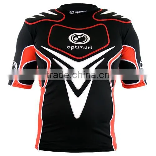 Rugby protection padded top short American Football pro combat compression gear padded protection wear