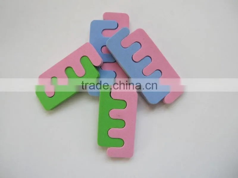 cheap eva foam nail buffer Bunion toe separator,sponge toe separator,eva finger separator