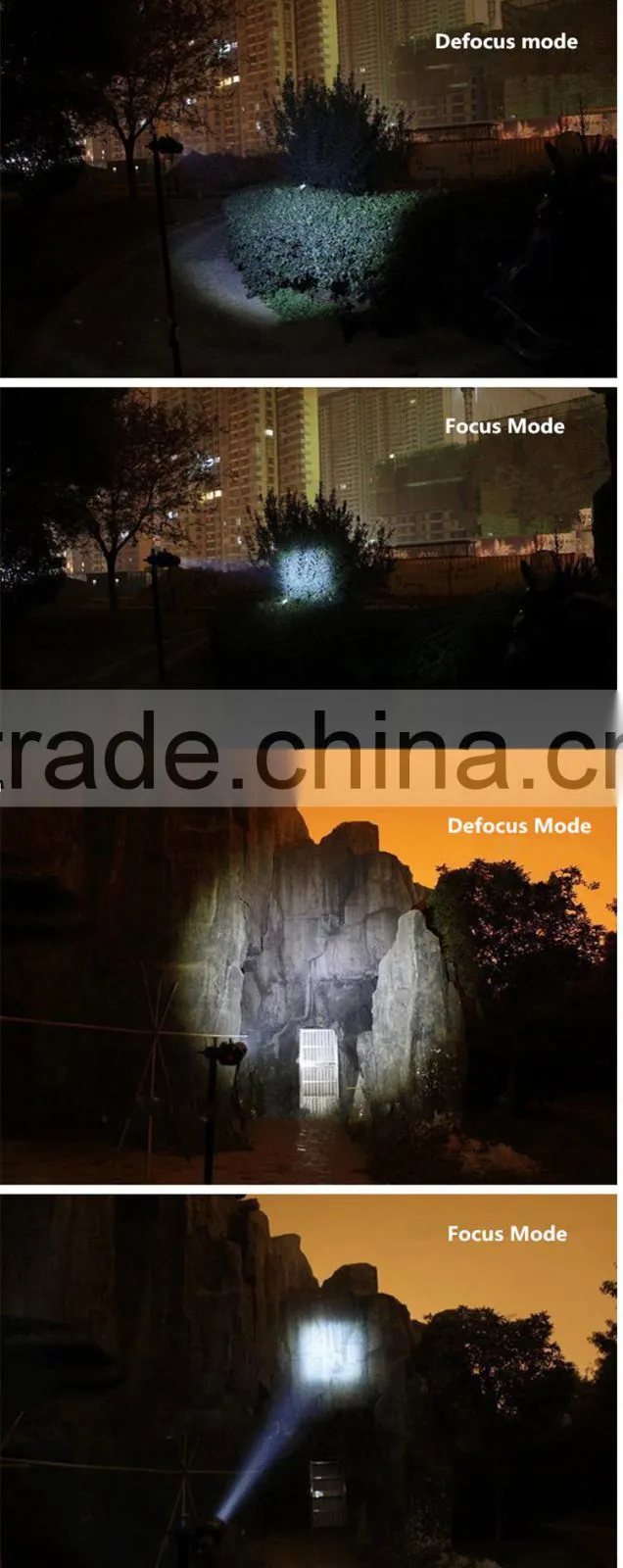 powerful rechargeable LED torch flashlight