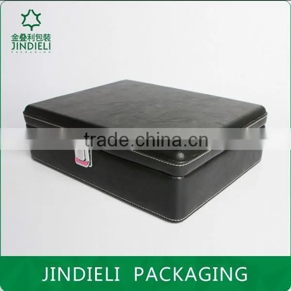 Luxury black wooden watch box packaging