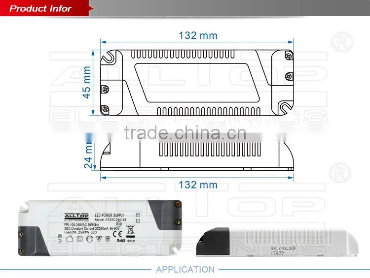 Constant current 300ma 18w 24v power supply led