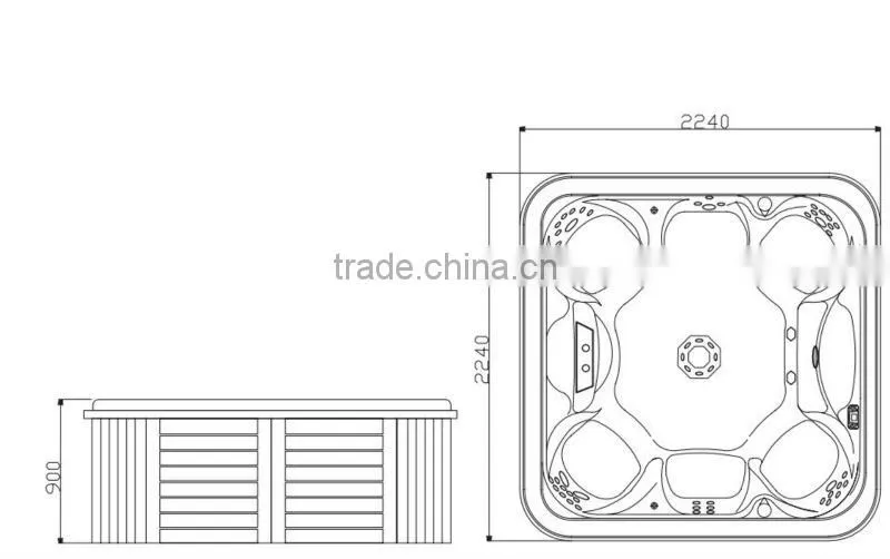 outdoor spa WS-194 fit to family use