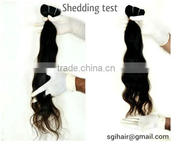 Machine weft virgin indian remy hair