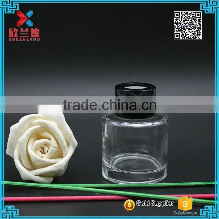 55ml aroma diffuser glass bottle & aroma glass bottle with aluminium collar cap