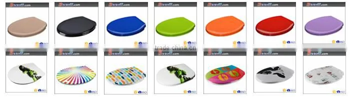 Flat surface uf printed toilet seats