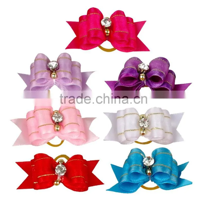 Multi Color Handmade Grooming Bows Wholesale Dog Hair Bows