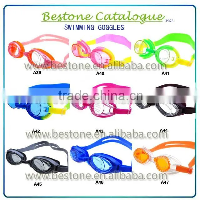 2015 anti-fog silicone best price PC lens professional swimming goggles with exquisite design
