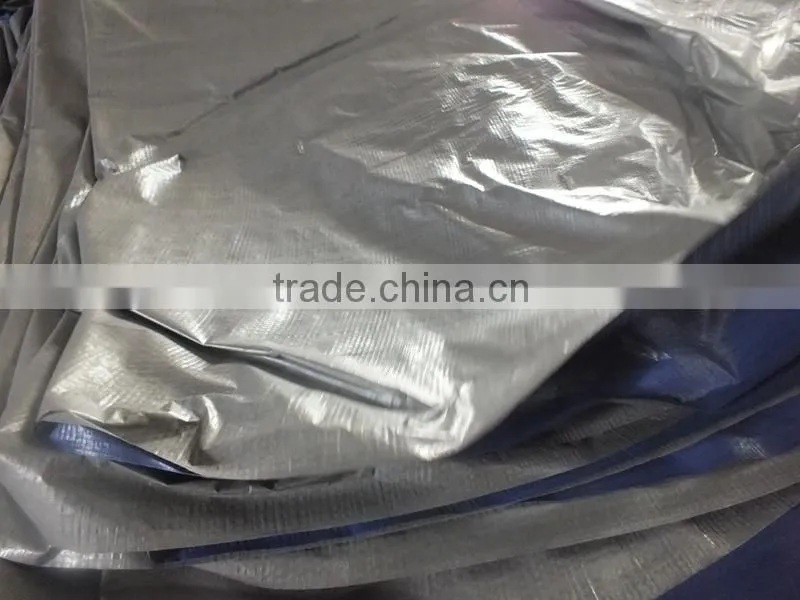 tarps for less polypropylene blue/sliver triangle plastic rope wateproof anti-aging antioxidant outdoor cover factory best sell