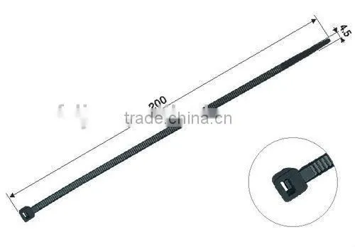 auto PA66 Cable Tie 4.5*200 mm