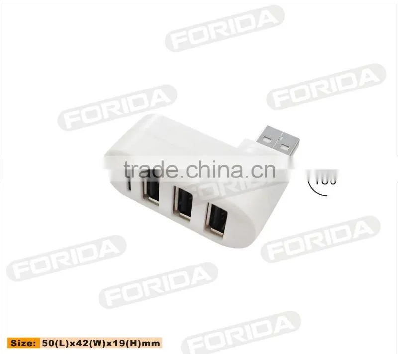 180 Degree Turnable Mini COMBO-usb hub 2.0 + card reader for gift