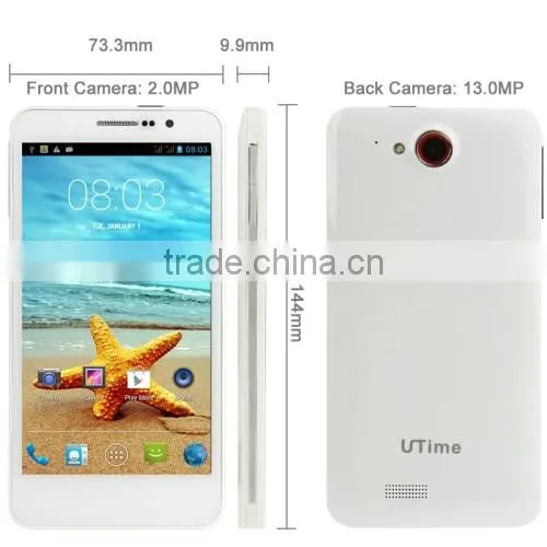 Original UTime FX 4GB White, 5.0 inch 3G Android 4.2 Smart Phone