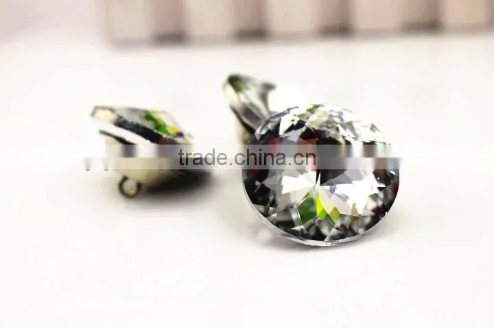 crystal sofa buttons for furniture/2016 fashing crystal buttons/2016 new Factory Direct selling Round glass buttons