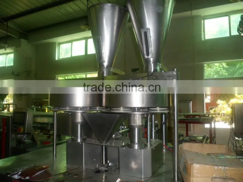 Liquid particles mixed material packaging machine