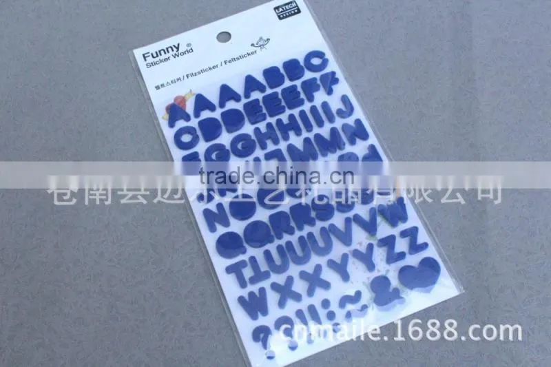 OEM felt sticker,felt sticker for home decoration ,custom felt sticker christmas