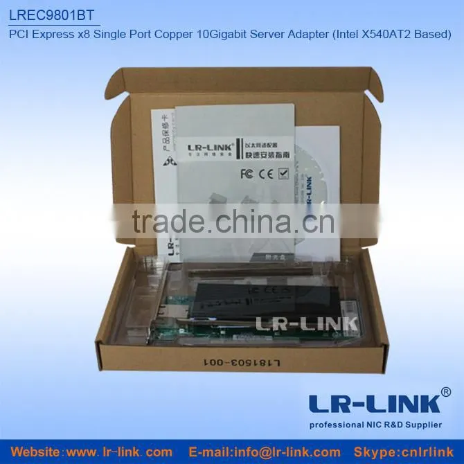 LR-LINK LREC9801BT PCIe x8 Single RJ45 10G Network Card Based On Intel X540AT2 Chipset
