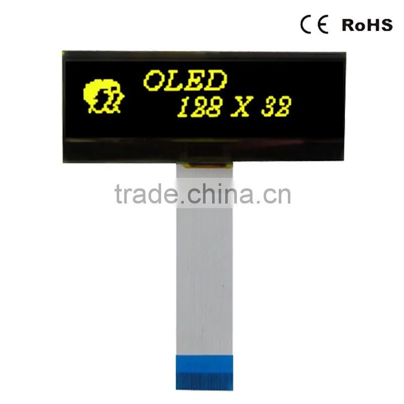 2.05 inch OLED 128x32 Graphic with Yellow OLED display module with 8080 interface