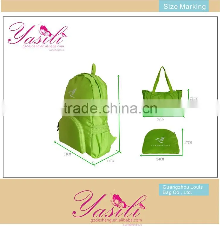 Polyester outdoor sport backpack,professional fashion sports backpack,lightweigh travel folding backpack