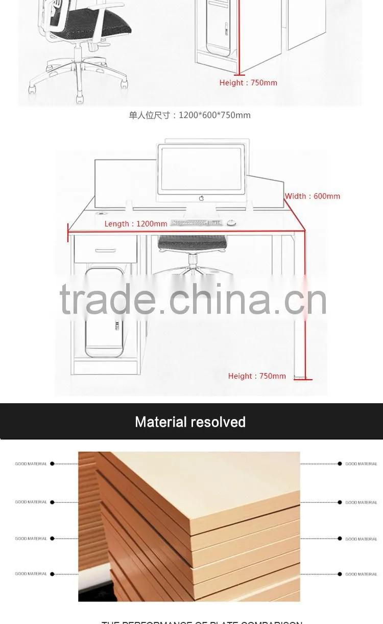Modern office cubicles style for 4 peason