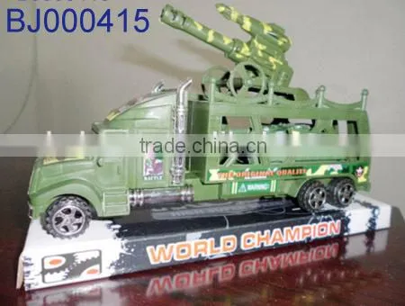 Toys factory cheap toy plastic military army trucks with tank and car
