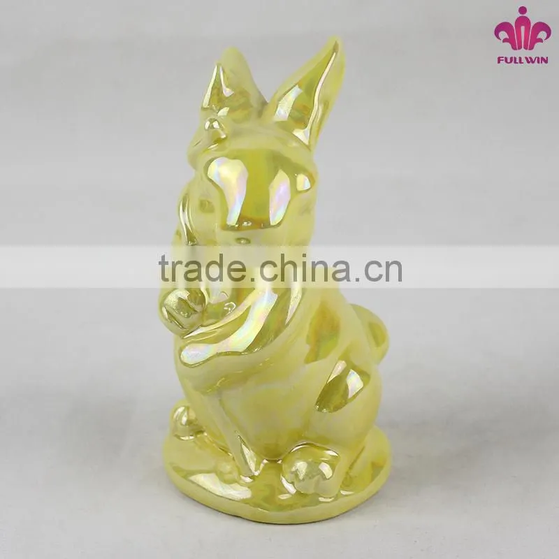 Peal glazed Ceramic Rabbit Decoration for Easter Day
