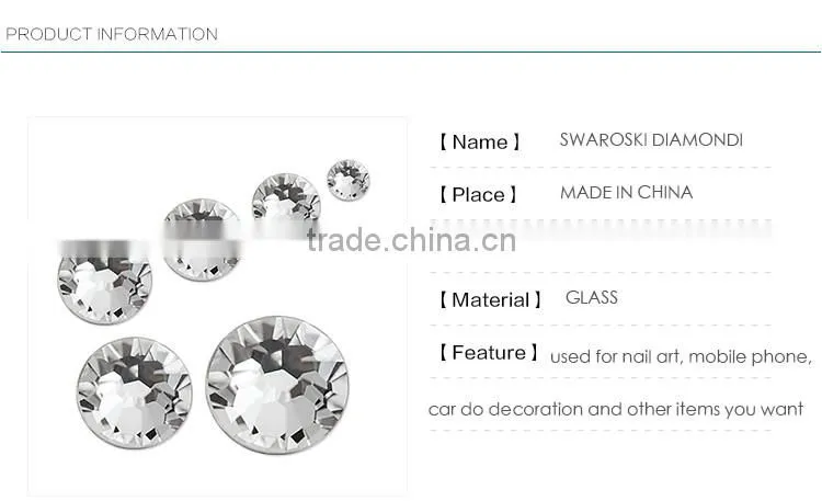 1440pcs SS3 to SS40 Clear Crystal Stone flatback Nail Art Rhinestone