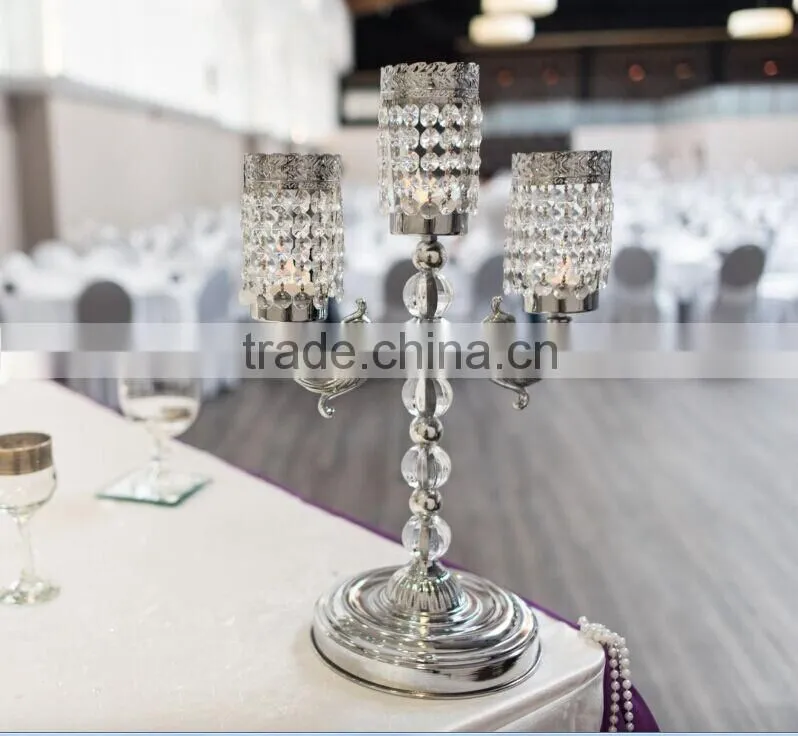 Rechargeable Crystal Chandelier Cordless Table Lamp for Wedding Decoration 2271