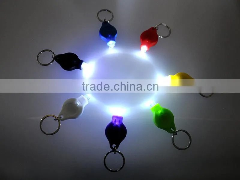 high quality Plastic 40000mcd White light LED promotion key chain factory
