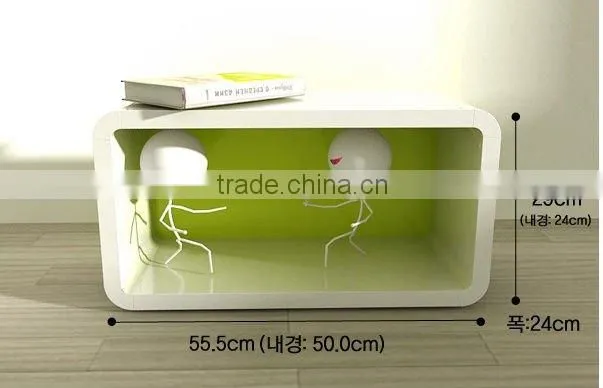 colorful cube shelf