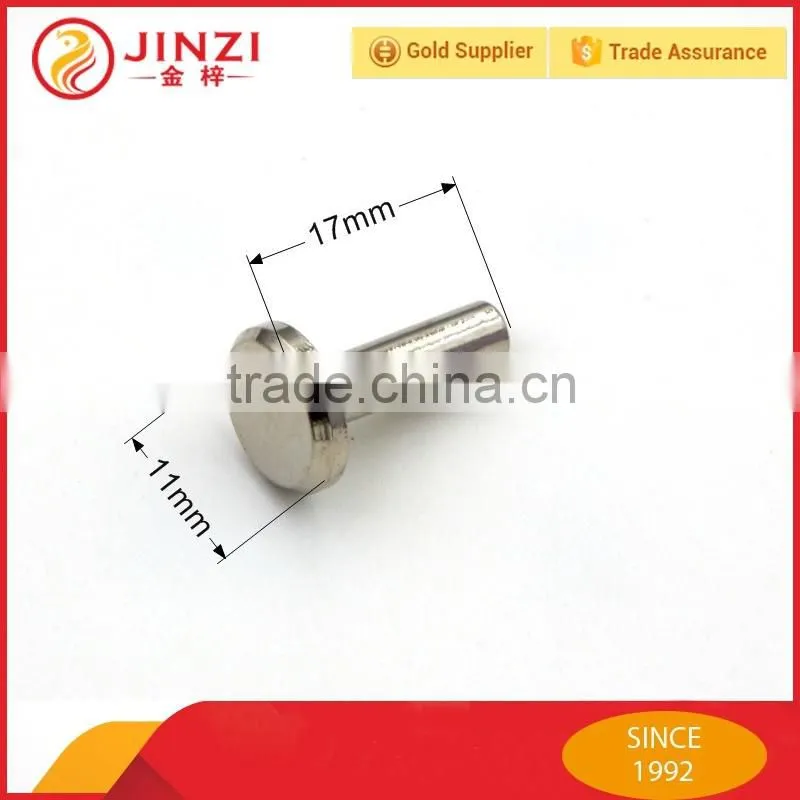 Hardware copper and nickel round head and flat head rivet