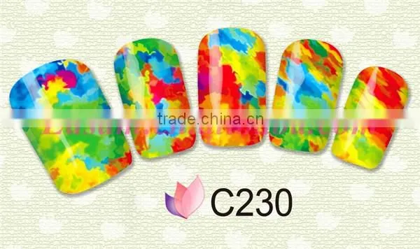 BLE nail stciker beautiful nail art water printing nail wrap C series
