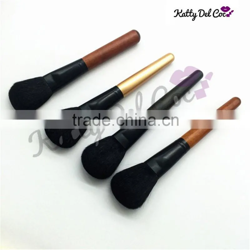 custom logo makeup brushes black goat hair upgrade